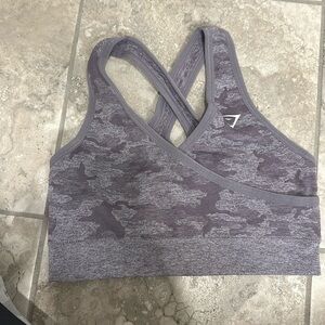 Purple camo gymshark sports bra